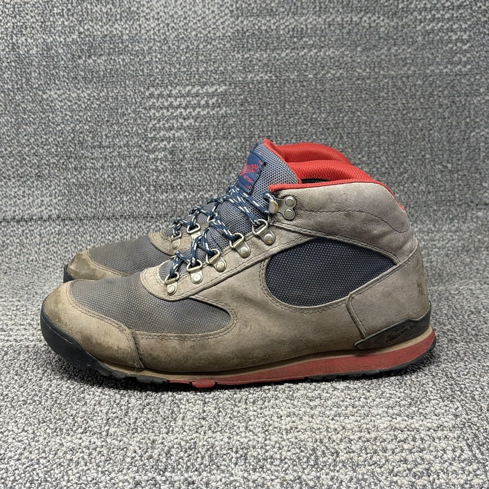 Danner Trekking Jag 37352 Steel Gray Blue Wing Teal Leather Hiking Boots Sz 10.5